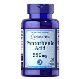 Puritan's Pride Pantothenic Acid 550 мг 100 капсул