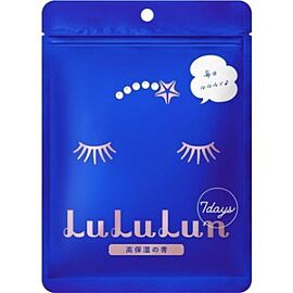 Lululun Blue Глибоко зволожуюча тканинна маска для обличчя, 7 шт (108 мл есенції)
