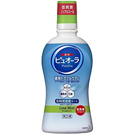 Kao PureOra mild mint Антибактеріальний ополіскувач порожнини рота, для профілактики карієсу та гінгівіту, 420 мл