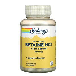 Solaray Betaine HCL with Pepsin 650 мг 100 капсул