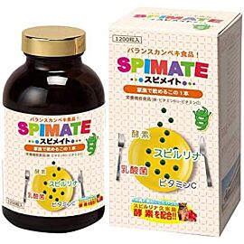 ALGAE SPIMATE Японська спіруліна для дітей і дорослих з молочнокислими бактеріями, ензимами, віт С, 1200 шт.