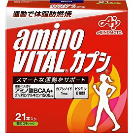 Ajinomoto Amino Vital Capsi BCAA та інші амінокислоти, вітаміни, капсаїцин із перцю, 21 стік