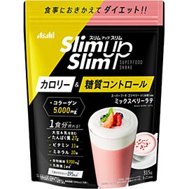 Asahi Slim Up Lactobacillus + Super Food Shake коктейль для схуднення Змішаний ягідний лате 315 г