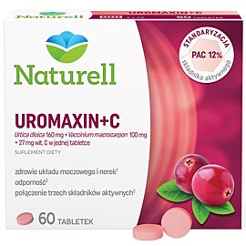 Naturell Uromaxin + C екстракти журавлини та кропиви + вітамін С, 60 таблеток. До 01/2026