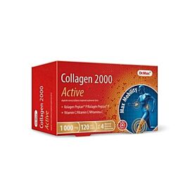 Dr.Max Collagen 2000 Active колаген пептид (тип I ) 1000 мг у кожній таблетці + вітамін С, 120 таблеток