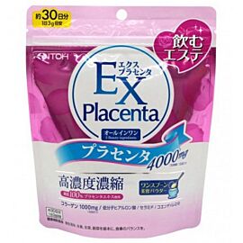 ITOH EX Placenta powder, Плацента EX з Q10, колагеном, керамідами і гіалуроновою кислотою, 90 г на 30 днів