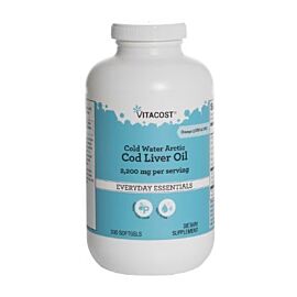 Vitacost Cold Water Arctic Cod Liver Oil жир печінки арктичної тріски 1100 мг, 300 капсул