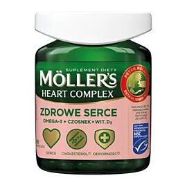 Moller's Heart Complex з Oмега-3 і ALA, екстрактом часнику та вітаміном D, 60 капсул на 30 днів. До 11/25
