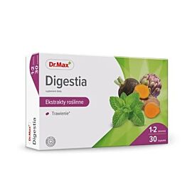 Dr.Max Digestia екстракти артишоку, куркуми, чорної редьки, м'яти для печінки і травлення, 30 капсул