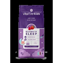 Vitafive Kids Melatonin for Sleep Strawberry мелатонін, спокійний сон для дітей полуничний смак, 45 мармеладок