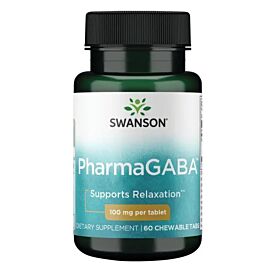 Swanson Ultra Pharma GABA ГАМК, долає гематоенцефалічний бар'єр 100 мг 60 таб.