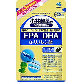 Kobayashi Pharmaceutical DHA 344 мг, EPA 156 мг, α-ліноленова кислота, Омега-3, 180 капсул на 30 днів прийому