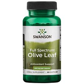 Листя оливи Swanson Full Spectrum Olive Leaf, 400 мг, 60 капсул