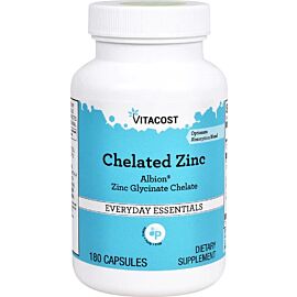 Vitacost Albion Chelated Zinc Glycinate Цинк гліцинат в хелатній формі 30 мг, 180 капсул
