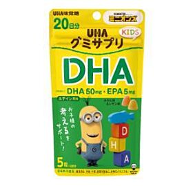UHA Gummy Supple Kids Study DHA /EPA комплекс з лютеїном, желейки зі смаком лимона та мандарину,100 шт