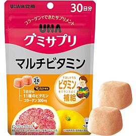 UHA Gummy Supplement Multivitamin 11 вітамінів та колаген, желейки зі смаком грейпфрута, 60 шт на 30 днів