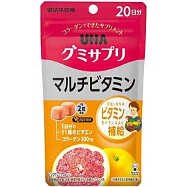 UHA Gummy Supplement Multivitamin 11 вітамінів та колаген, желейки зі смаком грейпфрута, 40 шт на 20 днів