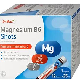 Dr.Max Magnesium B6 Shot магній (3 форми), калій, вітамін В6, 12 флаконів по 25 мл