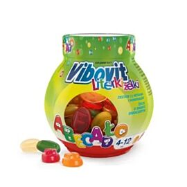 Teva Vibovit Literki мультивітаміни желейки букви фруктовий смак для дітей від 4 років, 50 шт