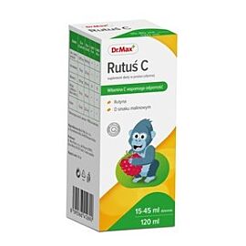 Dr.Max Rutus C вітамін С і рутин, сироп з чорною смородиною та шипшиною для дітей від 3 років, 120 мл