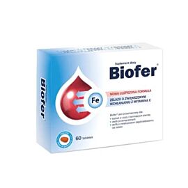 Biofer гемове залізо та вітамін С, 60 таблеток на 30-60 днів прийому. До 01/2026