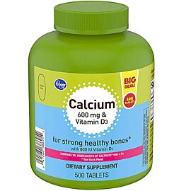 Kroger Calcium Кальцій 600 мг. з вітаміном D3 20 мкг., 500 пігулок