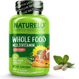 NATURELO Whole Food Multivitamin for teens вітаміни для підлітків отримані з фруктів і овочів, 60 капсул