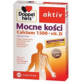Doppelherz Aktiv Міцні Кістки, Кальцій, Вітамін D, Вітамін К, 60 таблеток на 60 днів прийому