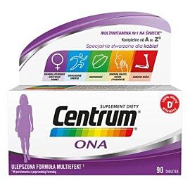 Centrum ONA, multiefekt вітаміни мінерали для жінок, 90 таб GSK