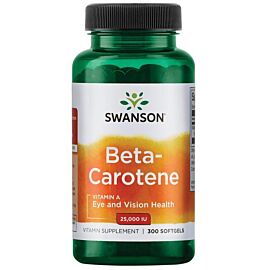 Swanson Premium Beta-Carotene 25000 МО, Бета-каротин, 300 желейних капсул на 300 днів прийому