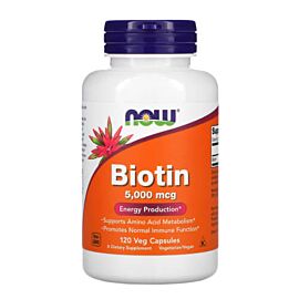 NOW Biotin 5,000 mcg 120 капсул