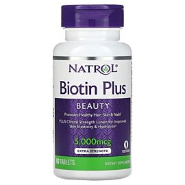 Natrol Biotin Plus 5,000 мкг 60 таблеток