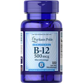 Puritan's Pride Vitamin B-12 500 mcg Sublingual 100 смоктальних таблеток