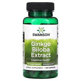 Swanson Ginkgo Biloba Extract 60 mg 120 капсул