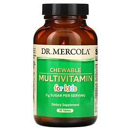Dr. Mercola Chewable Multivitamin for Kids - Orange 60 таблеток, Апельсин