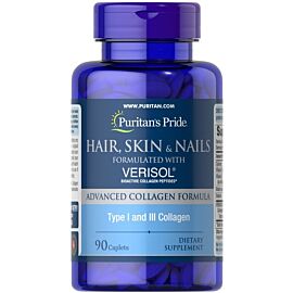 Puritan's Pride Hair, Skin and Nails formulated with VERISOL® 90 таблеток