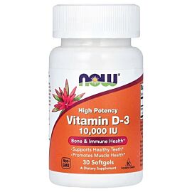 NOW Vitamin D3 10 000 МЕ 30 капсул