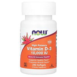 NOW Vitamin D3 10 000 МЕ 240 капсул