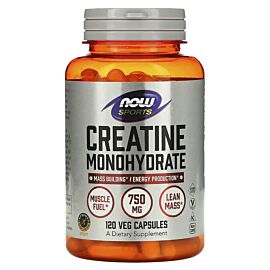 NOW Creatine Monohydrate 750 mg 120 вегетаріанських капсул