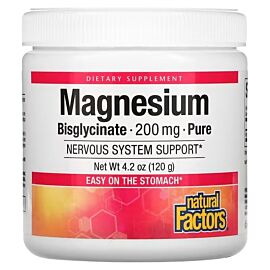 Natural Factors Magnesium Bisglycinate 200 mg 120 g