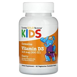 California Gold Nutrition Chewable Vitamin D3 for Children 500 IU 90 жувальних таблеток