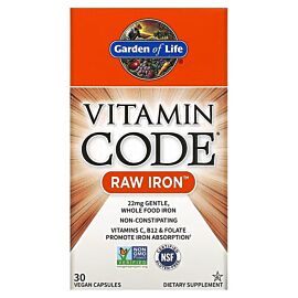 Garden of Life Vitamin Code RAW Iron 30 капсул