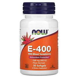 NOW Natural  E-400 400 IU 50 рідких капсул