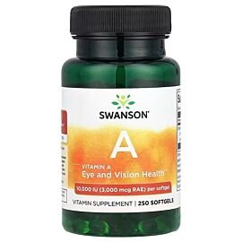 Swanson Vitamin A 10,000 IU (3,000 mcg RAE) 250 капсул