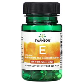 Swanson Vitamin E-200 (90 mg) 60 капсул
