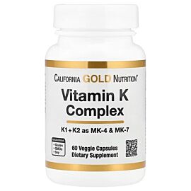 California Gold Nutrition Vitamin K Complex 120 mcg 60 капсул