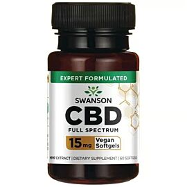 Swanson CBD Full Spectrum 15 mg 60 капсул