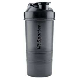 Sporter Shaker KL-7004 600 мл (2-х компонентний), Черный, Чорний