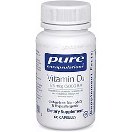 Pure Encapsulations Vitamin D3 5000 IU 60 капсул