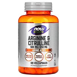 NOW Arginine & Citrulline 120 капсул